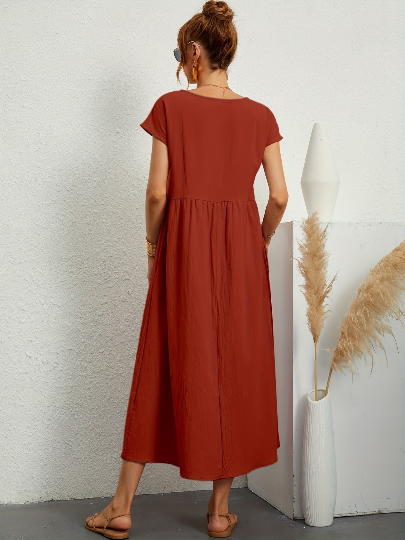 Sophie | Lockeres Hemdblusenkleid mit Knöpfen