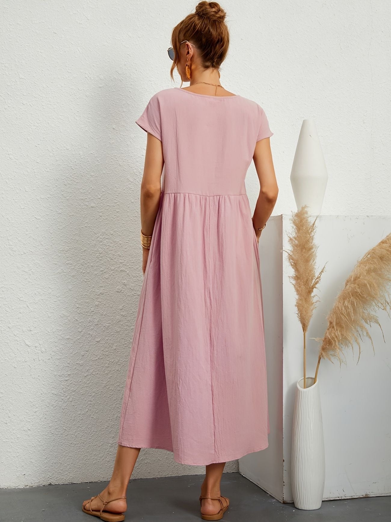 Sophie | Lockeres Hemdblusenkleid mit Knöpfen