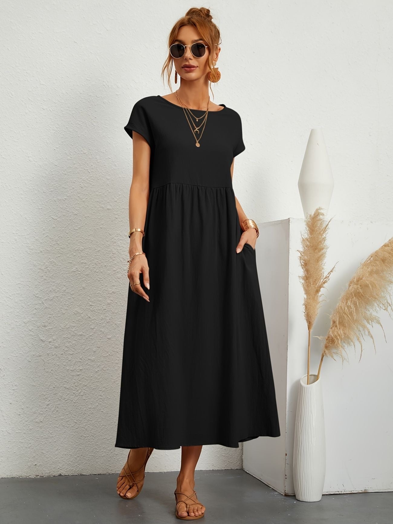 Sophie | Lockeres Hemdblusenkleid mit Knöpfen