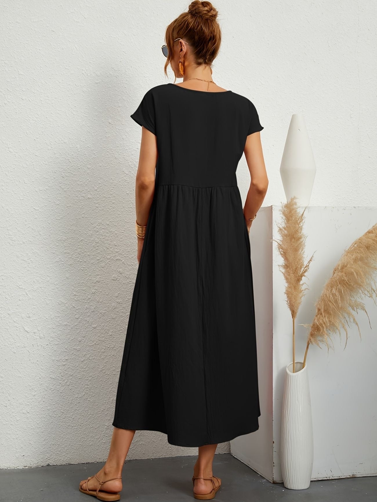 Sophie | Lockeres Hemdblusenkleid mit Knöpfen