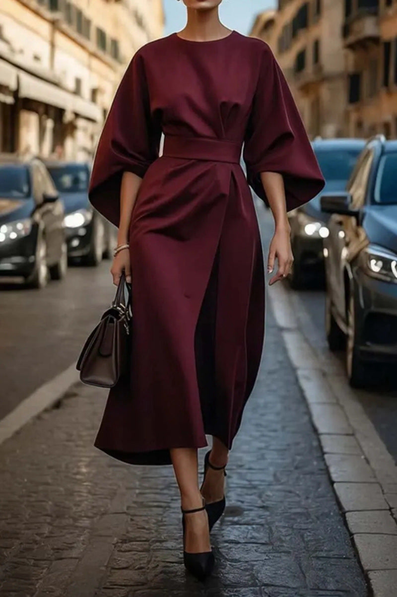 Tayari | Elegantes Midikleid mit Ballonärmeln für Damen