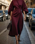 Tayari | Elegantes Midikleid mit Ballonärmeln für Damen