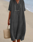 Leandra | Sommerliches Damen-Midikleid aus Baumwollmix