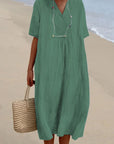 Leandra | Sommerliches Damen-Midikleid aus Baumwollmix