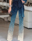 Delya | Glänzender One-Shoulder-Jumpsuit mit Retro-Flair