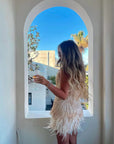 Celestine | Luxus-Feder-Minikleid für Damen