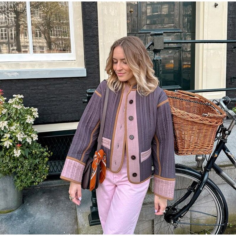 Narella | Oversized Vintage-Steppjacke für Damen