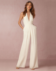 Camilla | Jumpsuit mit weitem Bein und kurzen Ärmeln