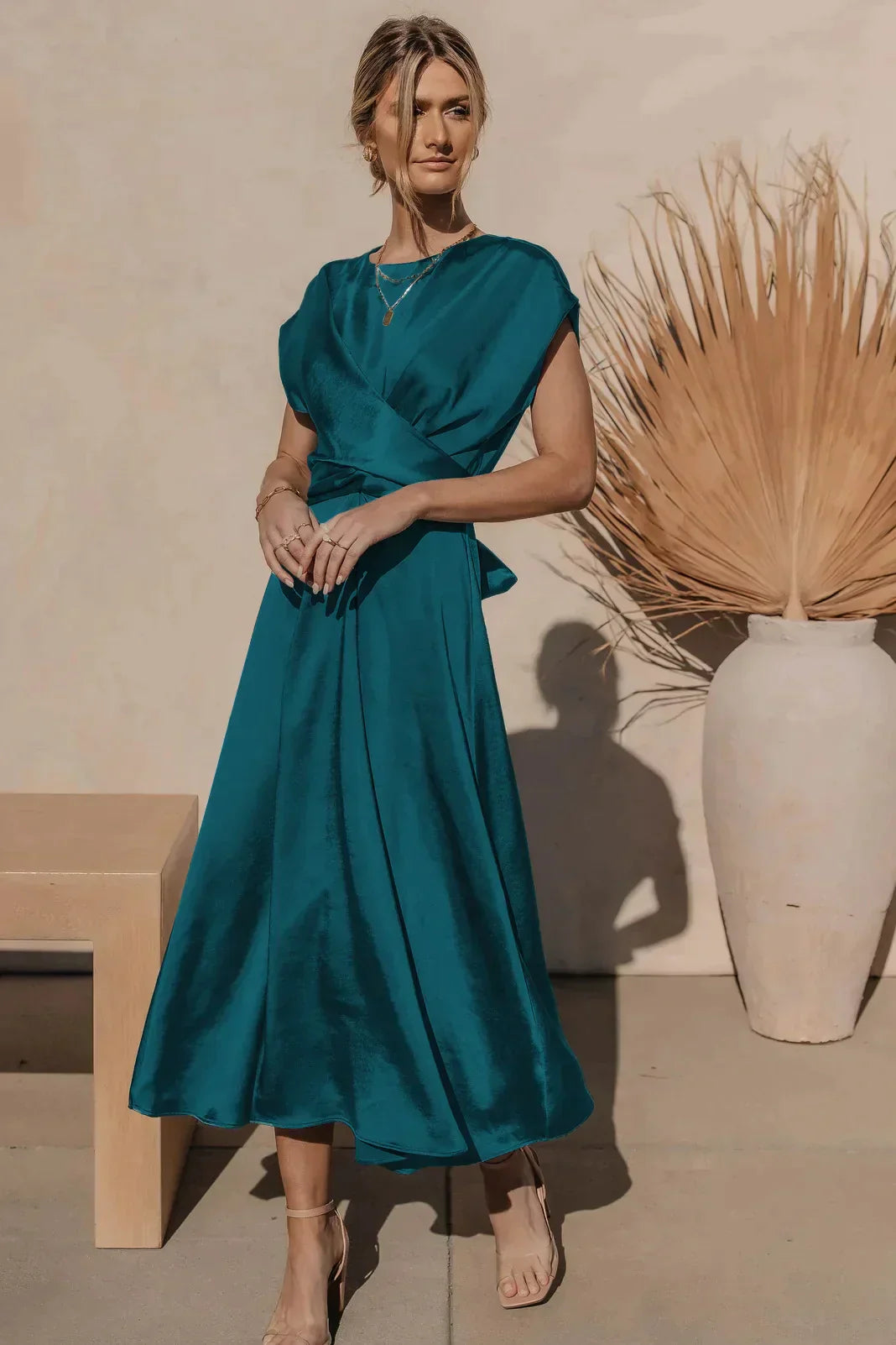 Maristella | Elegantes Damen-Abendkleid aus Satinseide