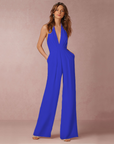 Camilla | Jumpsuit mit weitem Bein und kurzen Ärmeln