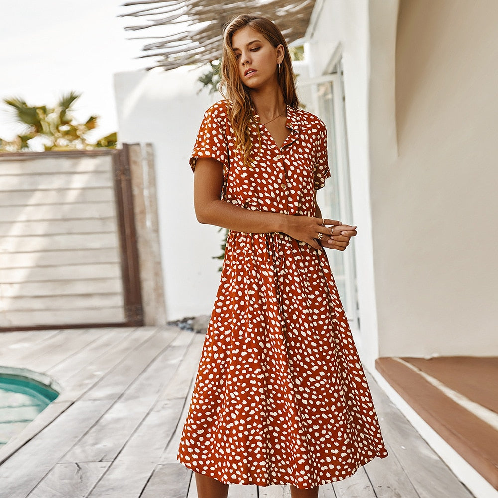 Livia | Verspieltes Sommerkleid mit Punkten für Damen