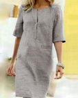 Amira | Kleid aus Baumwollmix mit kurzen Ärmeln