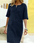 Amira | Kleid aus Baumwollmix mit kurzen Ärmeln