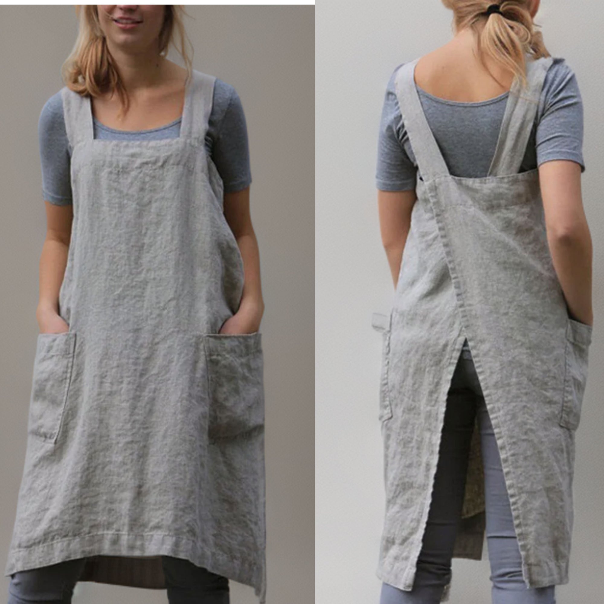 Camira | Damen-Schürzenkleid mit Taschen-Details
