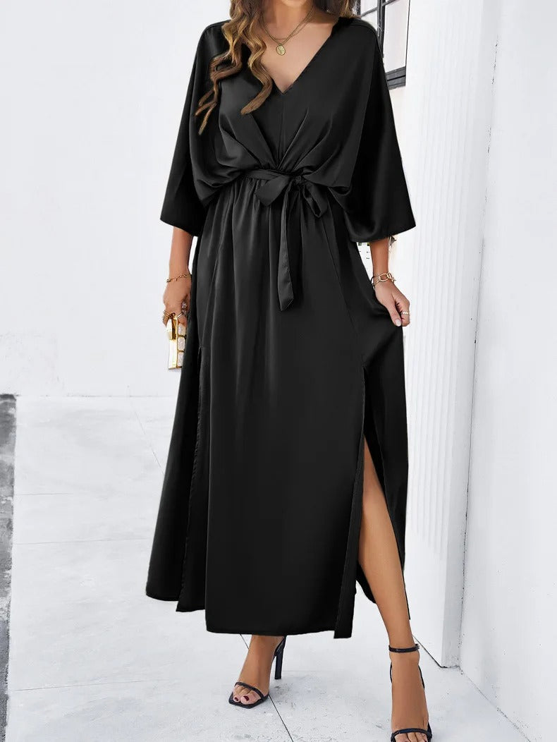 Velora | Elegantes V-Ausschnitt Kleid Damen