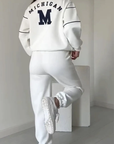 Valerie | Modernes Athleisure-Set mit Kontrastlinien und Zipper