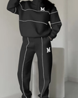 Valerie | Modernes Athleisure-Set mit Kontrastlinien und Zipper