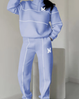 Valerie | Modernes Athleisure-Set mit Kontrastlinien und Zipper