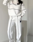 Valerie | Modernes Athleisure-Set mit Kontrastlinien und Zipper