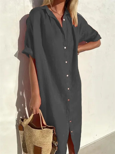 Noralie | Stilvolles Sommerkleid mit kurzen Ärmeln