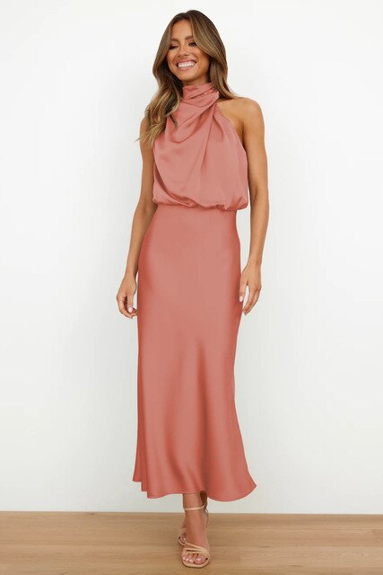 Amira | Elegantes Neckholder-Kleid für Abendanlässe
