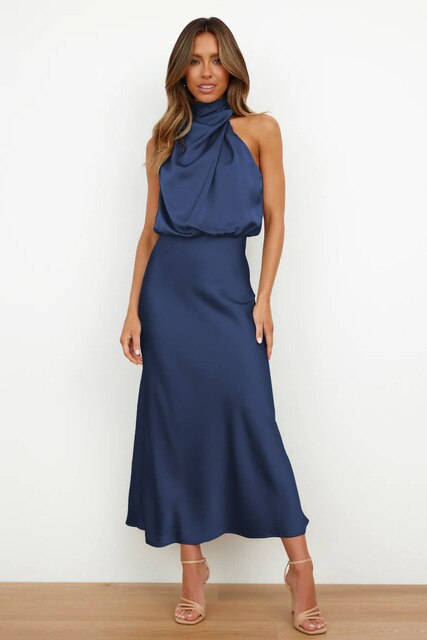 Amira | Elegantes Neckholder-Kleid für Abendanlässe