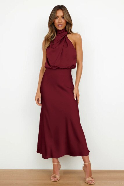 Amira | Elegantes Neckholder-Kleid für Abendanlässe