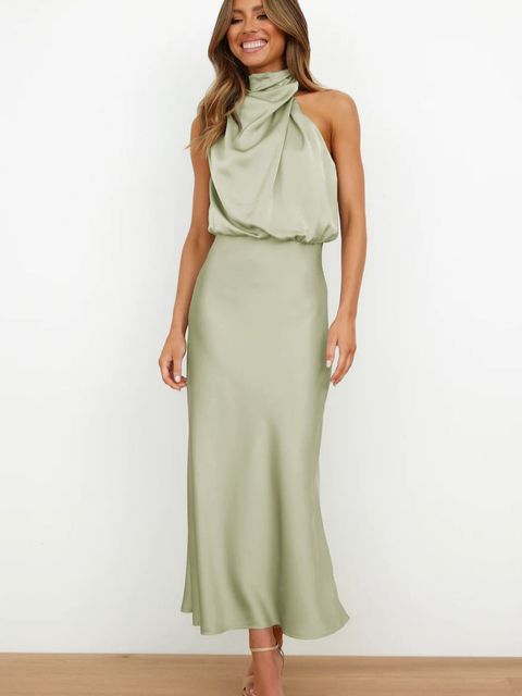 Amira | Elegantes Neckholder-Kleid für Abendanlässe