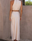 Chiara | Zweiteiler mit Halterneck-Top und High-Waist-Rock