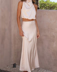 Chiara | Zweiteiler mit Halterneck-Top und High-Waist-Rock