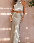 Chiara | Zweiteiler mit Halterneck-Top und High-Waist-Rock