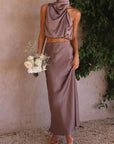 Chiara | Zweiteiler mit Halterneck-Top und High-Waist-Rock