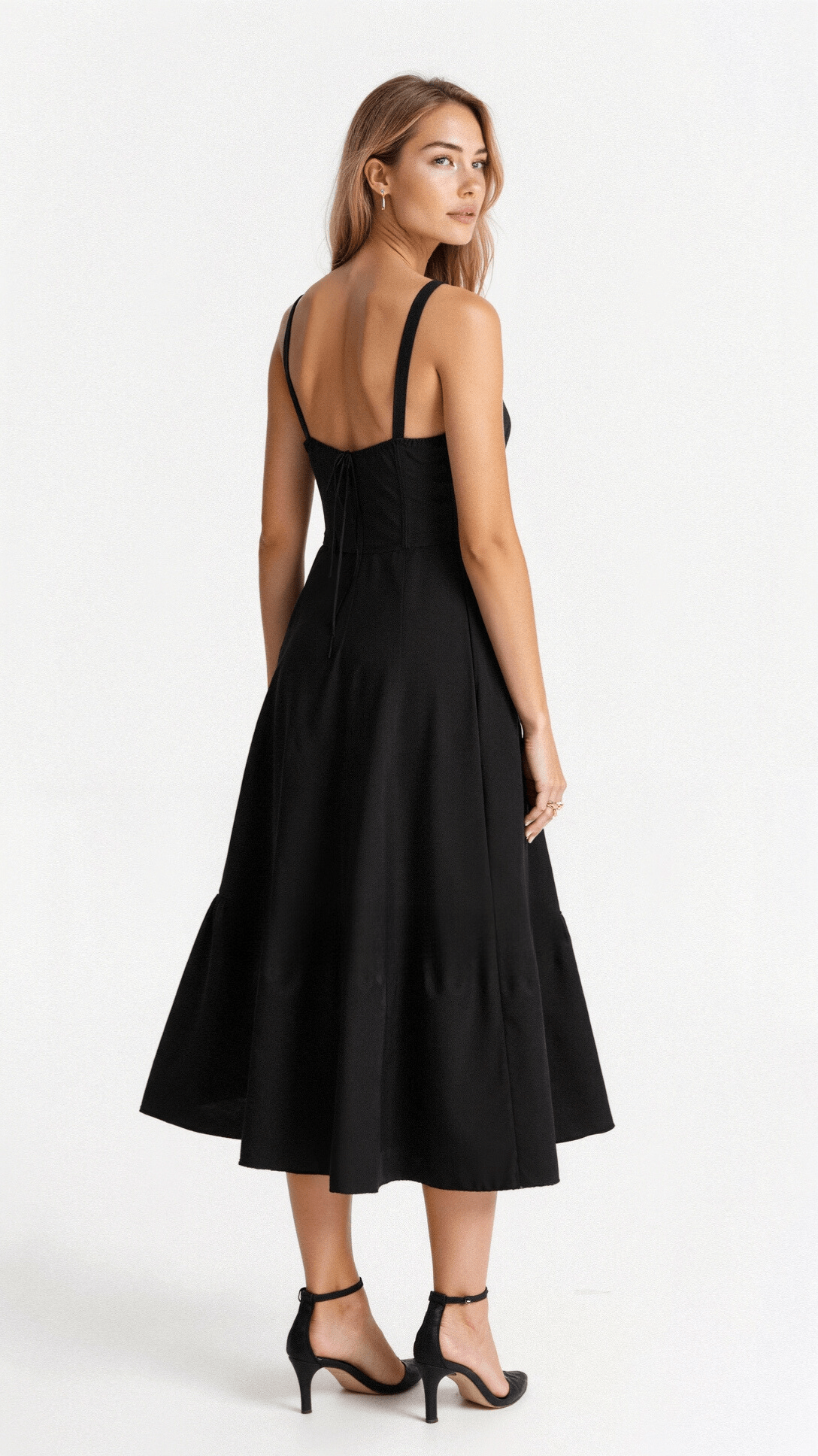 Kim | Corsage-Midikleid mit Statement-Schnitt