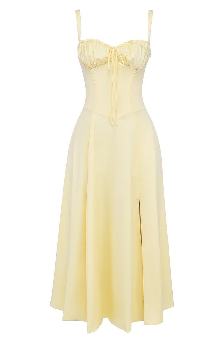 Kim | Corsage-Midikleid mit Statement-Schnitt