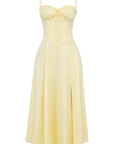 Kim | Corsage-Midikleid mit Statement-Schnitt