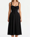 Kim | Corsage-Midikleid mit Statement-Schnitt