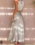 Chiara | Zweiteiler mit Halterneck-Top und High-Waist-Rock
