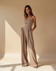 Isalie | Eleganter Trägerloser Jumpsuit Damen