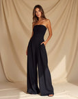 Isalie | Eleganter Trägerloser Jumpsuit Damen