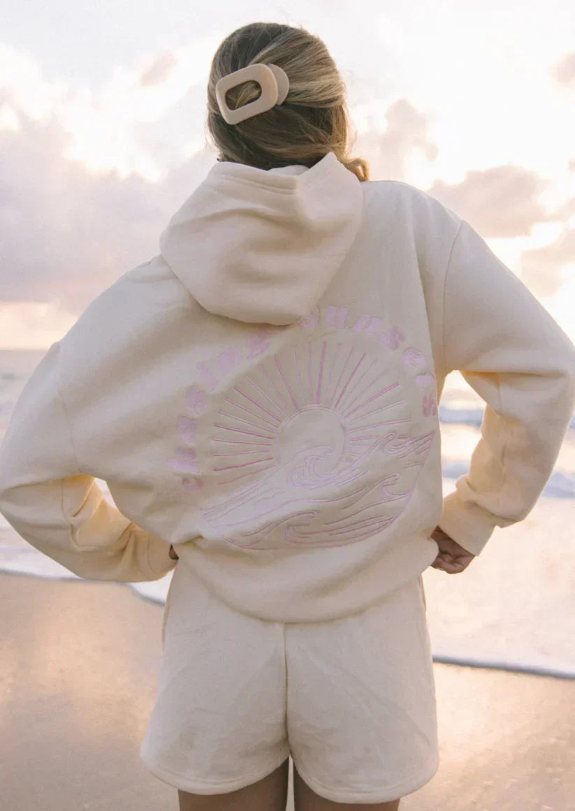 Liora | Hoodie mit Sonnenuntergangs-Print