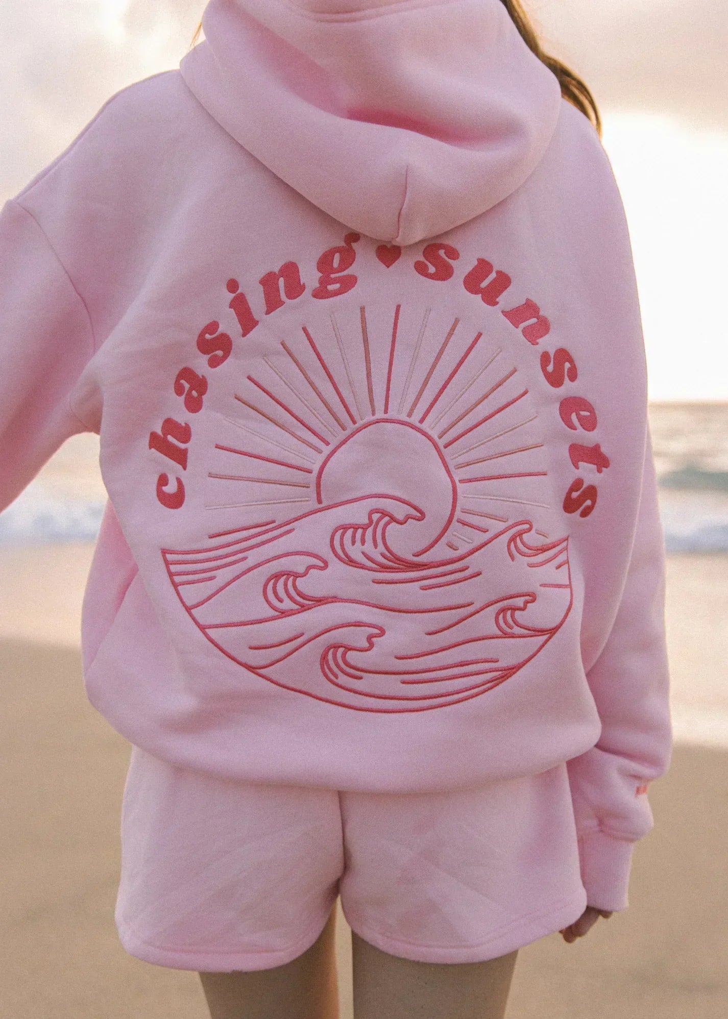 Liora | Hoodie mit Sonnenuntergangs-Print