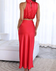Chiara | Zweiteiler mit Halterneck-Top und High-Waist-Rock
