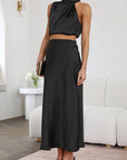 Chiara | Zweiteiler mit Halterneck-Top und High-Waist-Rock