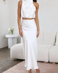 Chiara | Zweiteiler mit Halterneck-Top und High-Waist-Rock