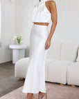 Chiara | Zweiteiler mit Halterneck-Top und High-Waist-Rock