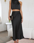 Chiara | Zweiteiler mit Halterneck-Top und High-Waist-Rock